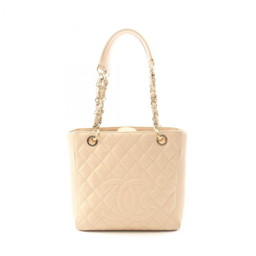 Chanel Matelasse PST Tote Bag Calfskin Cowhide Beige